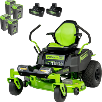 Greenworks Pro 60V CrossoverZ CRZ4261 42-Inch Cordless Electric Zero-Turn Riding Lawn Mower Kit