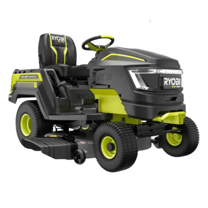RYOBI 80V HP Brushless 42-Inch Electric Riding Lawn Tractor with 3 Batteries and Hyper Charger